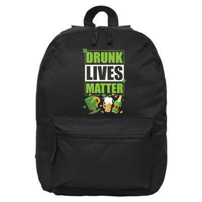 Funny St. Patrick's Day Drunk Lives Matter 16 in Basic Backpack