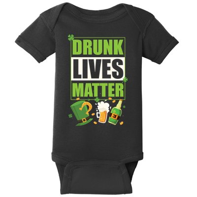 Funny St. Patrick's Day Drunk Lives Matter Baby Bodysuit