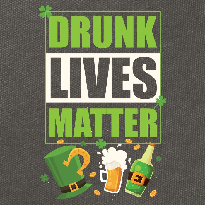 Funny St. Patrick's Day Drunk Lives Matter Cotton Canvas Backpack