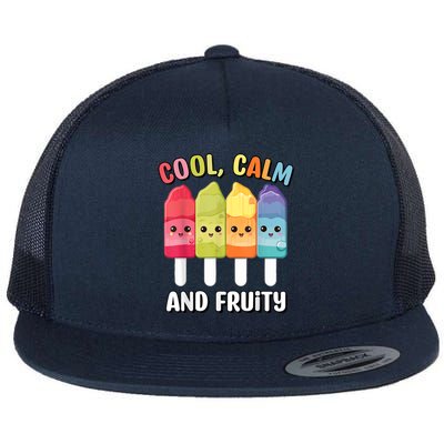 Funny Summer Popsicle Quote For Summer Time Fun For Women Flat Bill Trucker Hat