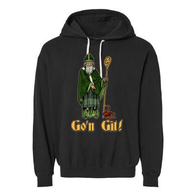 Funny Saint Patricks Day Gon Git Snake Garment-Dyed Fleece Hoodie