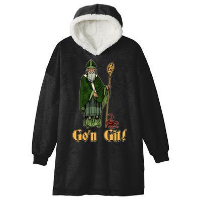 Funny Saint Patricks Day Gon Git Snake Hooded Wearable Blanket