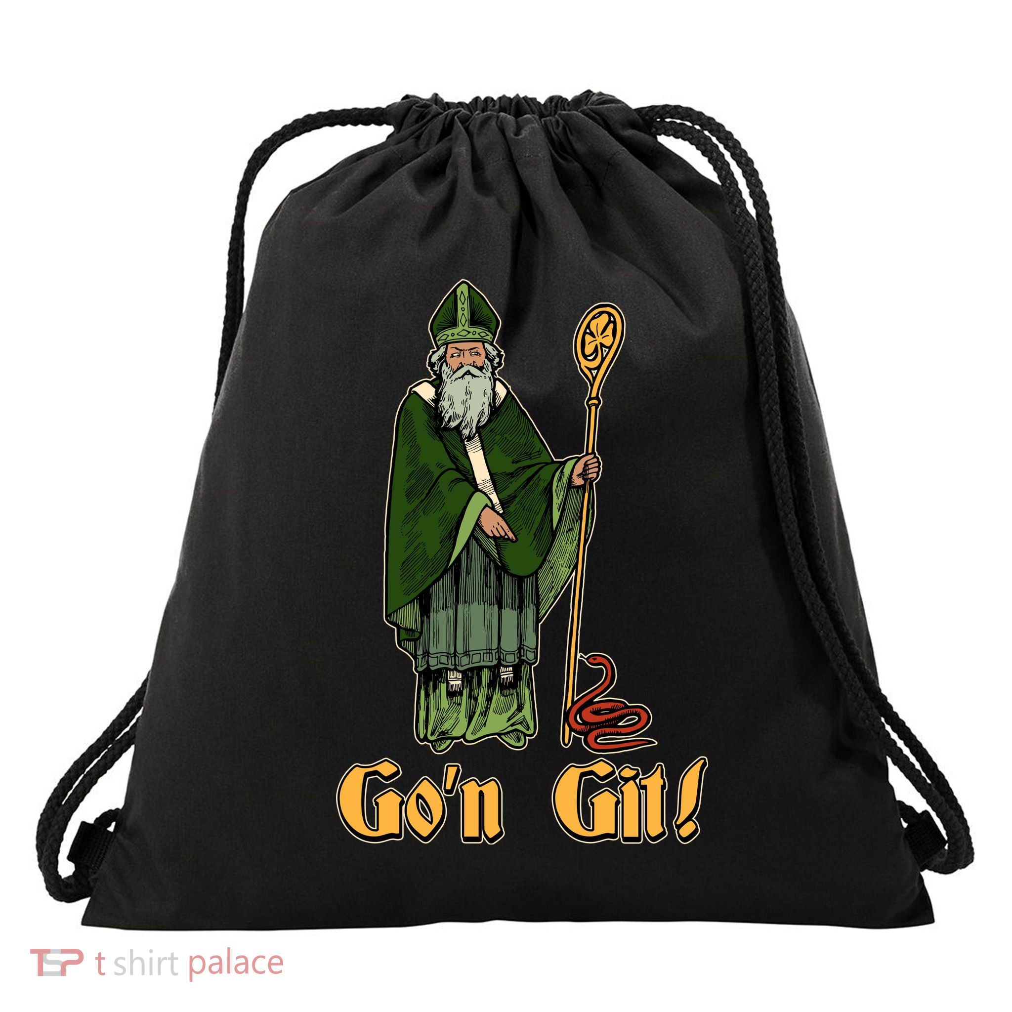 Funny Saint Patricks Day Gon Git Snake Drawstring Bag