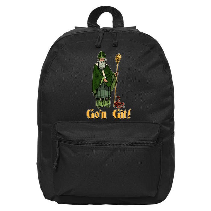 Funny Saint Patricks Day Gon Git Snake 16 in Basic Backpack