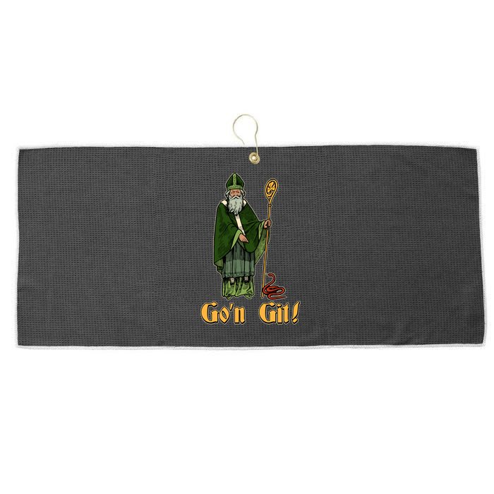 Funny Saint Patricks Day Gon Git Snake Large Microfiber Waffle Golf Towel