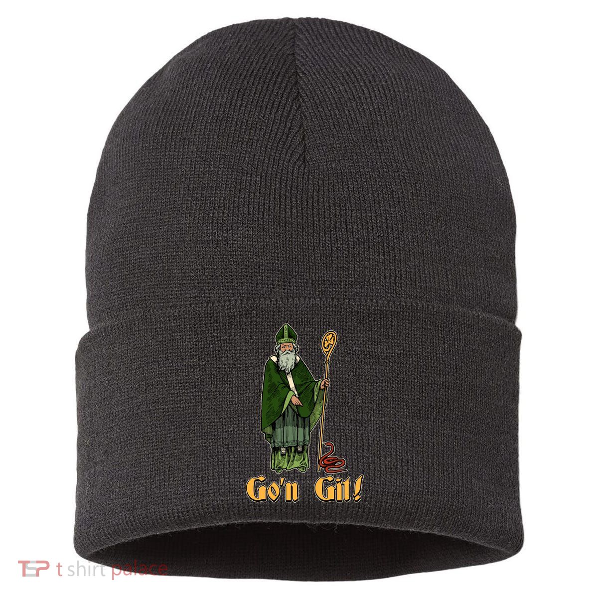 Funny Saint Patricks Day Gon Git Snake Sustainable Knit Beanie
