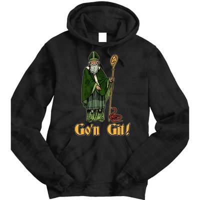 Funny Saint Patricks Day Gon Git Snake Tie Dye Hoodie
