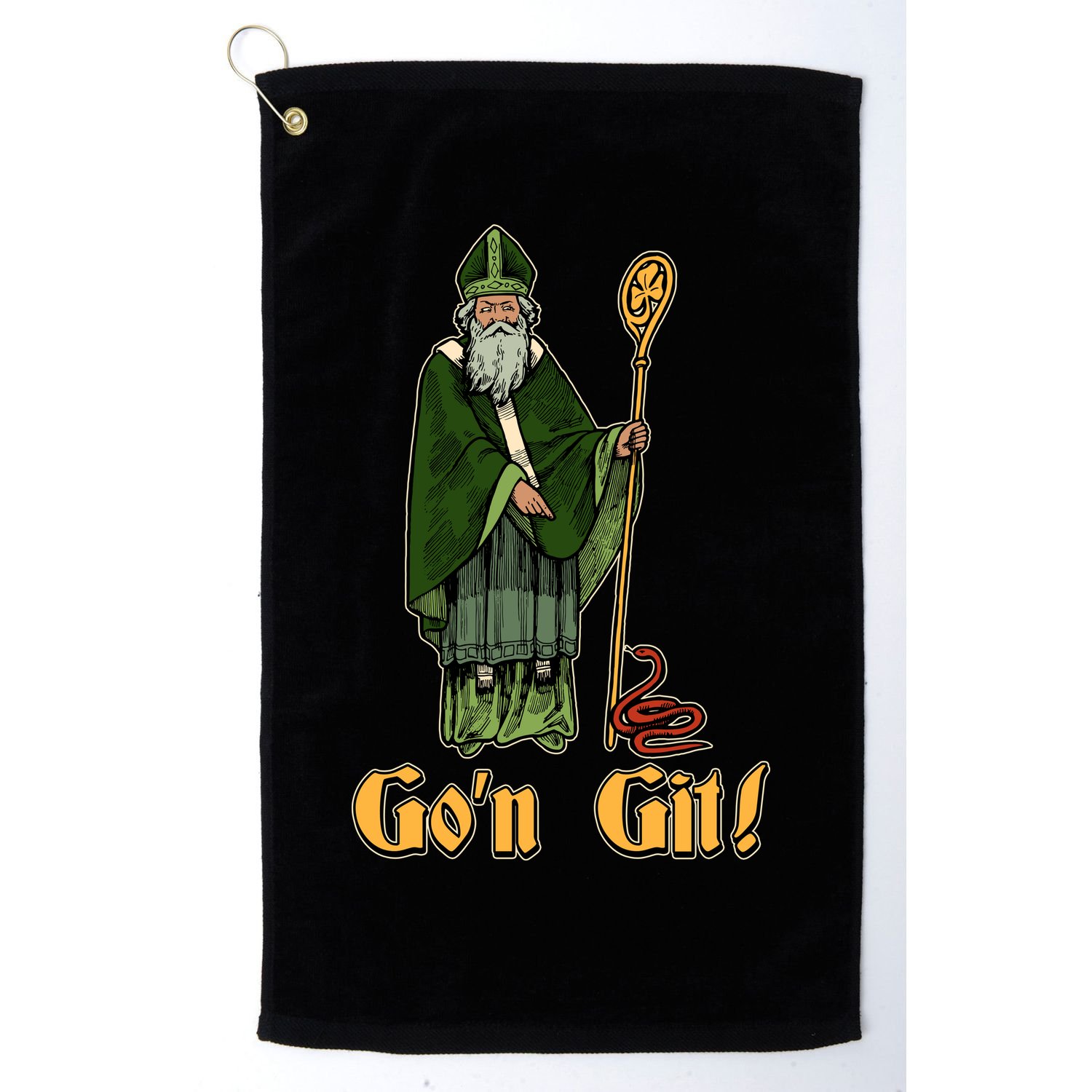 Funny Saint Patricks Day Gon Git Snake Golf Towel
