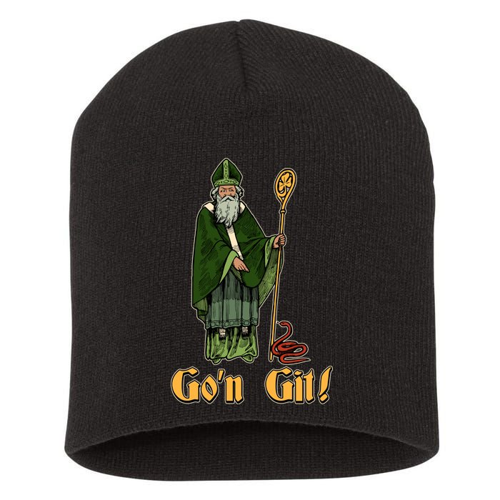 Funny Saint Patricks Day Gon Git Snake Short Acrylic Beanie