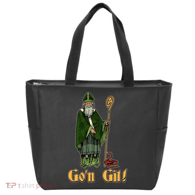 Funny Saint Patricks Day Gon Git Snake Zip Tote Bag