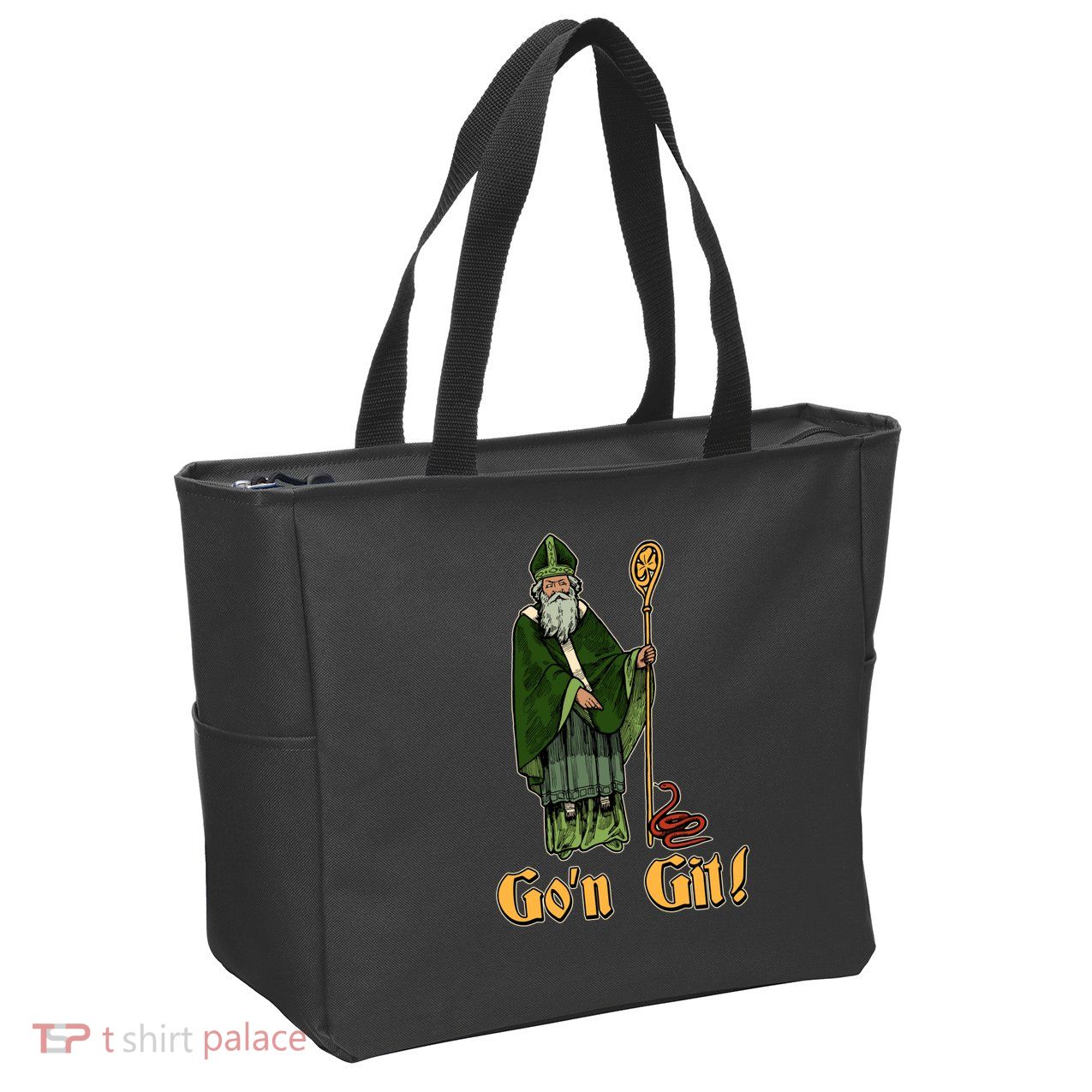 Funny Saint Patricks Day Gon Git Snake Zip Tote Bag