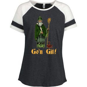 Funny Saint Patricks Day Gon Git Snake Enza Ladies Jersey Colorblock Tee