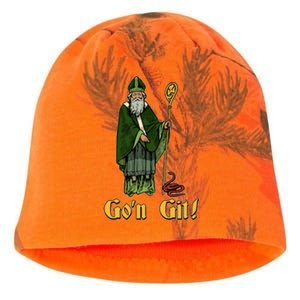 Funny Saint Patricks Day Gon Git Snake Kati - Camo Knit Beanie