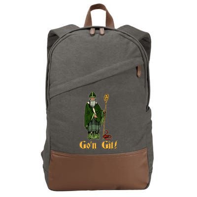 Funny Saint Patricks Day Gon Git Snake Cotton Canvas Backpack