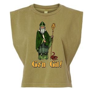 Funny Saint Patricks Day Gon Git Snake Garment-Dyed Women's Muscle Tee