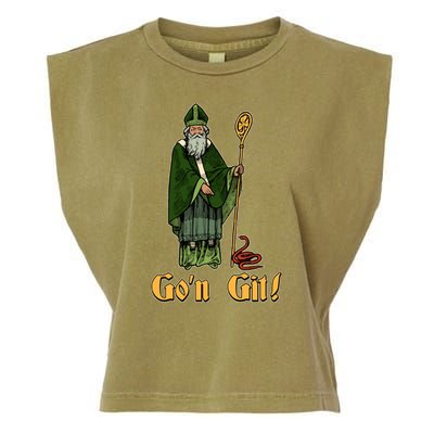 Funny Saint Patricks Day Gon Git Snake Garment-Dyed Women's Muscle Tee