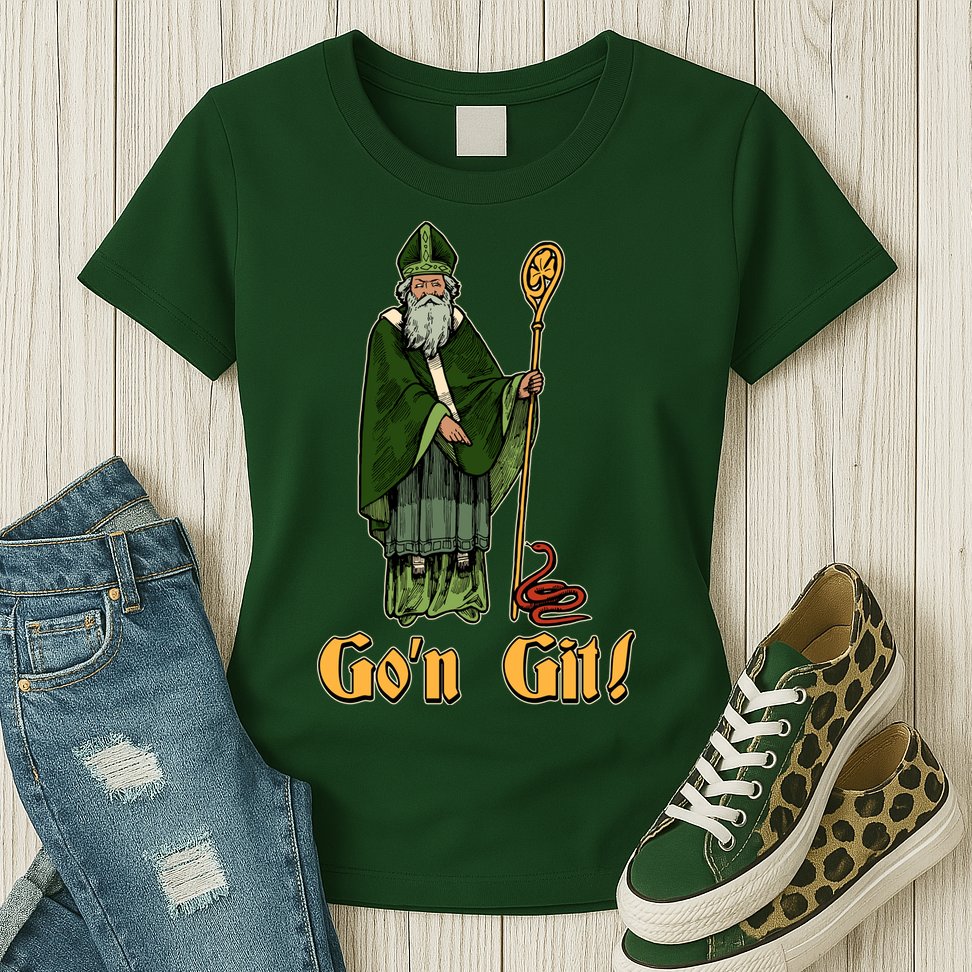 Funny Saint Patricks Day Gon Git Snake Womens T-Shirt