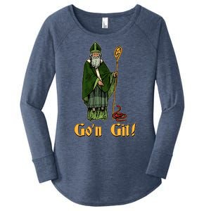 Funny Saint Patricks Day Gon Git Snake Women's Perfect Tri Tunic Long Sleeve Shirt