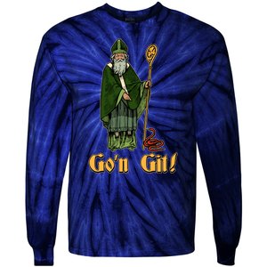 Funny Saint Patricks Day Gon Git Snake Tie-Dye Long Sleeve Shirt