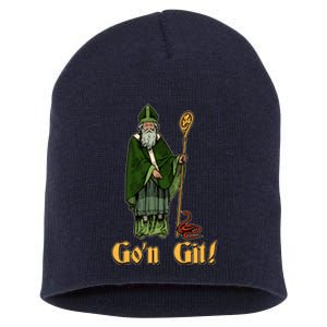 Funny Saint Patricks Day Gon Git Snake Short Acrylic Beanie