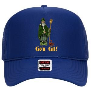 Funny Saint Patricks Day Gon Git Snake High Crown Mesh Back Trucker Hat