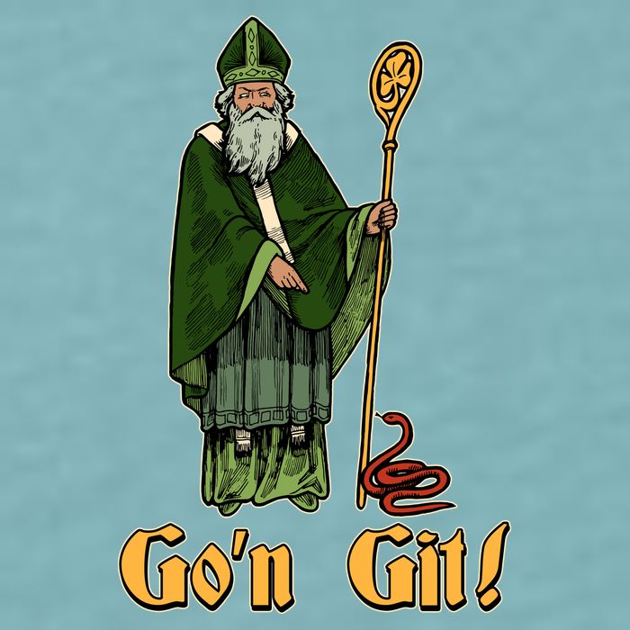 Funny Saint Patricks Day Gon Git Snake Sueded Cloud Jersey T-Shirt