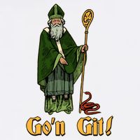 Funny Saint Patricks Day Gon Git Snake Garment-Dyed Sweatshirt