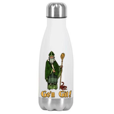 Funny Saint Patricks Day Gon Git Snake Stainless Steel Insulated Water Bottle