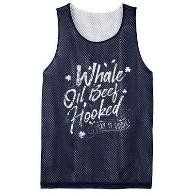 Funny St Patricks Day For Whale Oil Beef Hooked Mesh Reversible Basketball Jersey Tank