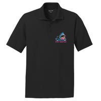 Funny Stay Positive Shark Beach Motivational Quote PosiCharge RacerMesh Polo