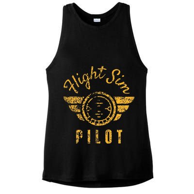 Flight Simulator Pilot Ladies PosiCharge Tri-Blend Wicking Tank
