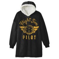 Flight Simulator Pilot Hooded Wearable Blanket