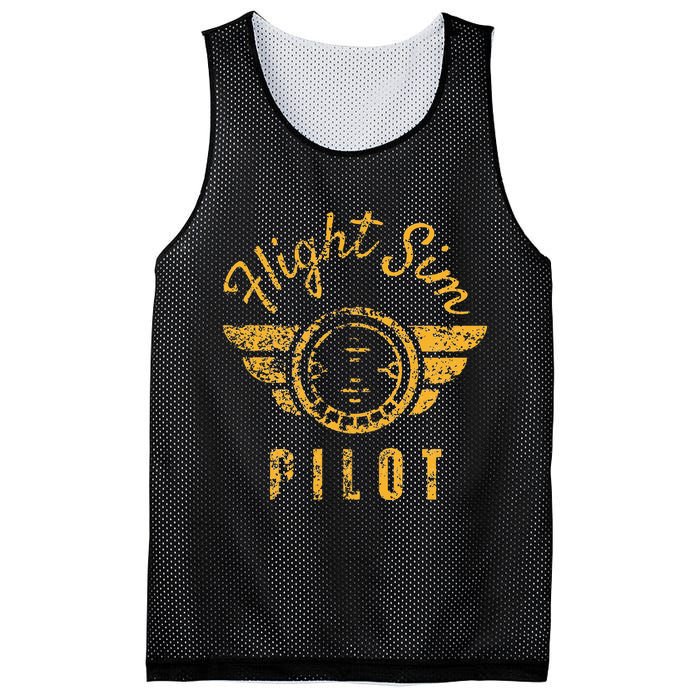 Flight Simulator Pilot Mesh Reversible Basketball Jersey Tank