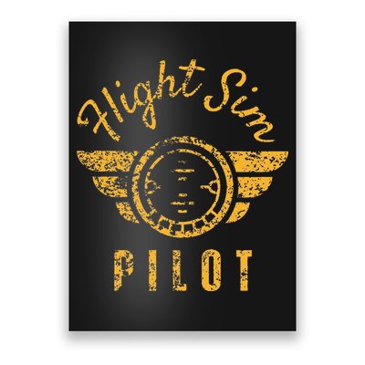 Flight Simulator Pilot Poster