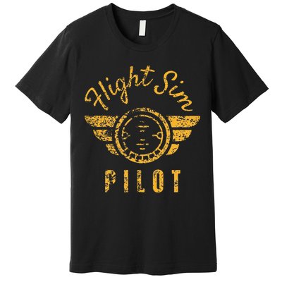 Flight Simulator Pilot Premium T-Shirt