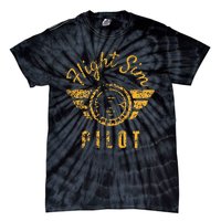 Flight Simulator Pilot Tie-Dye T-Shirt