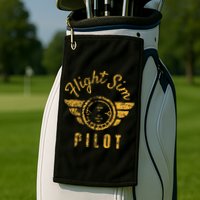 Flight Simulator Pilot Golf Towel