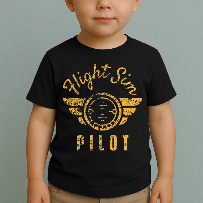 Flight Simulator Pilot Toddler T-Shirt