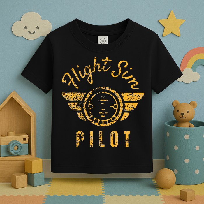 Flight Simulator Pilot Toddler T-Shirt