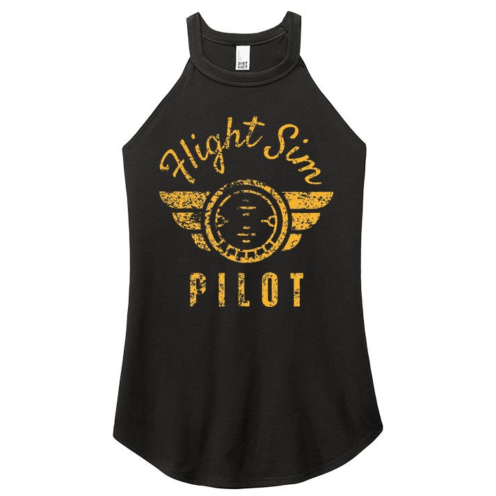 Flight Simulator Pilot Women's Perfect Tri Rocker Tank
