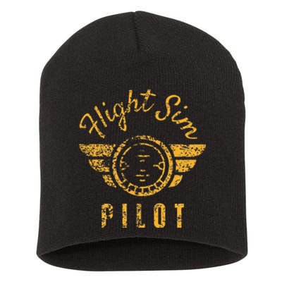 Flight Simulator Pilot Short Acrylic Beanie