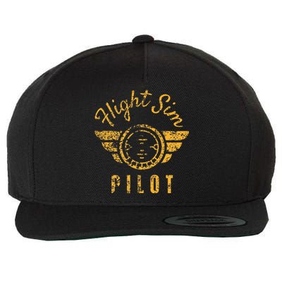 Flight Simulator Pilot Wool Snapback Cap