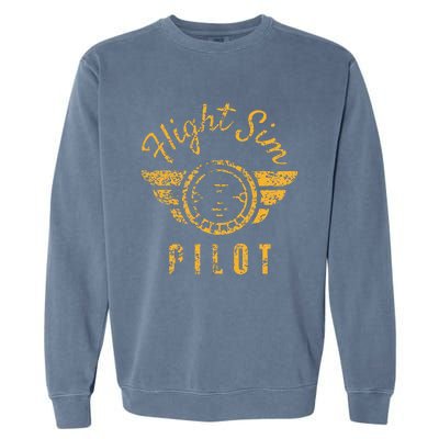 Flight Simulator Pilot Garment-Dyed Sweatshirt