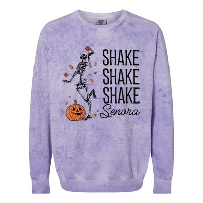 Funny Skeleton Pumkin Halloween Colorblast Crewneck Sweatshirt