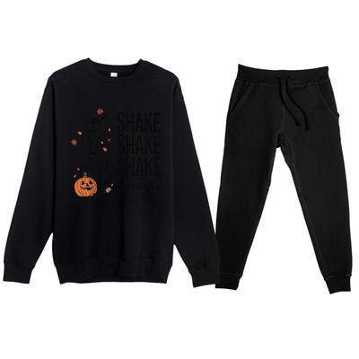 Funny Skeleton Pumkin Halloween Premium Crewneck Sweatsuit Set