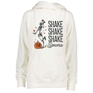 Funny Skeleton Pumkin Halloween Womens Funnel Neck Pullover Hood