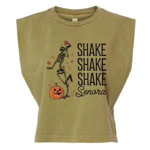 Funny Skeleton Pumkin Halloween Garment-Dyed Women's Muscle Tee