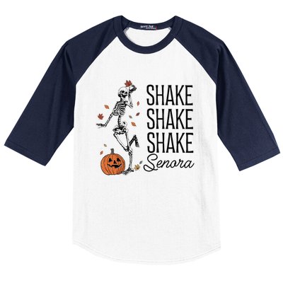 Funny Skeleton Pumkin Halloween Baseball Sleeve Shirt