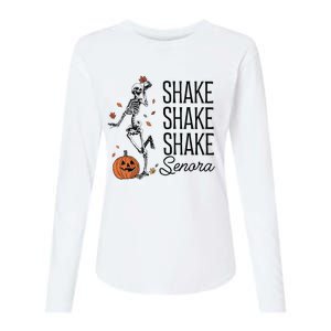 Funny Skeleton Pumkin Halloween Womens Cotton Relaxed Long Sleeve T-Shirt