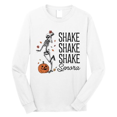 Funny Skeleton Pumkin Halloween Long Sleeve Shirt